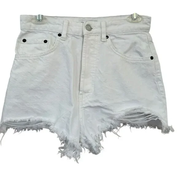 Zara High Rise Denim Shorts, size 6 - Picture 1 of 5